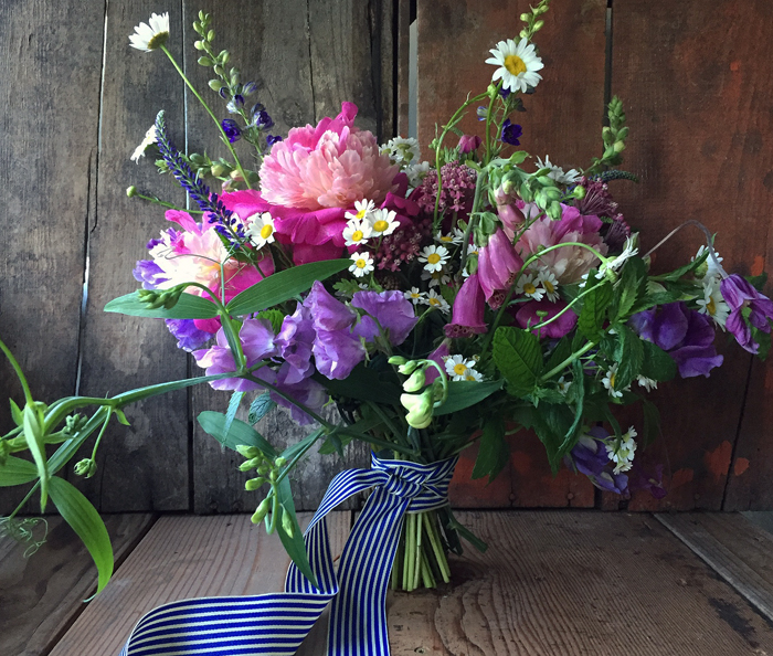 wedding bouquet with peony