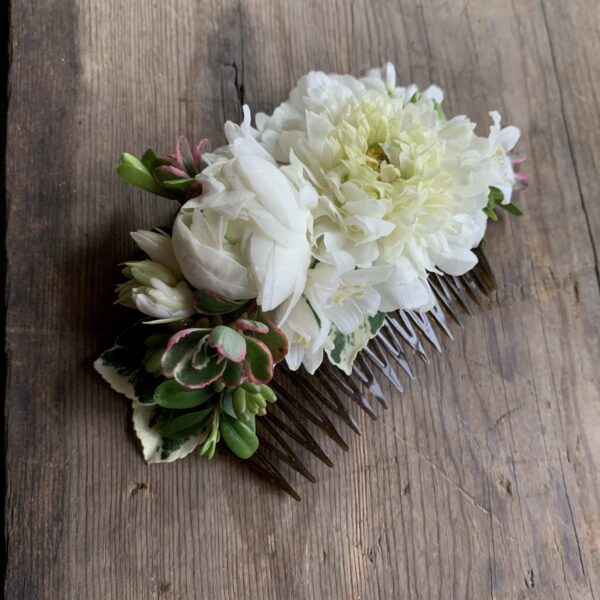floral hair comb