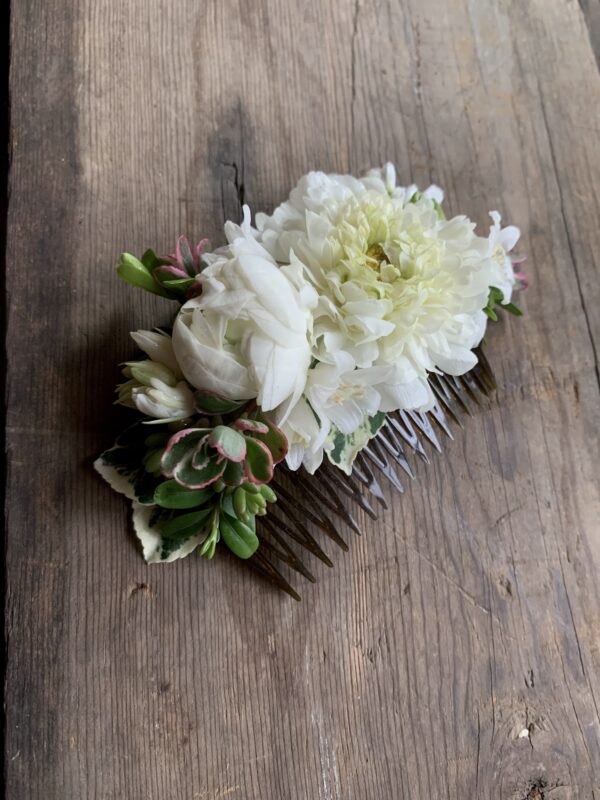 floral hair comb