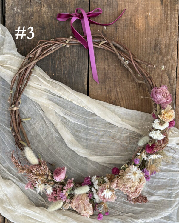 Dried Flower Wreath 12 inch - Image 3