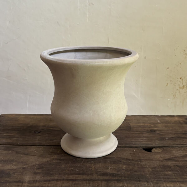 Tan/Grey Shaped Urn