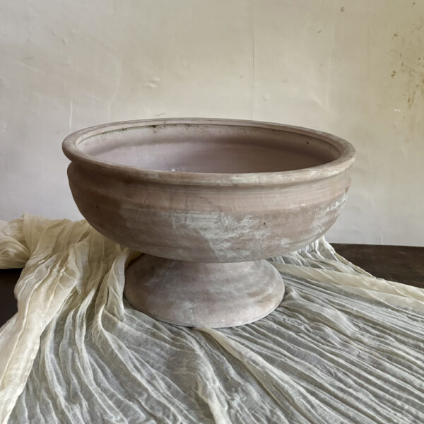 Large Whitewashed Compote